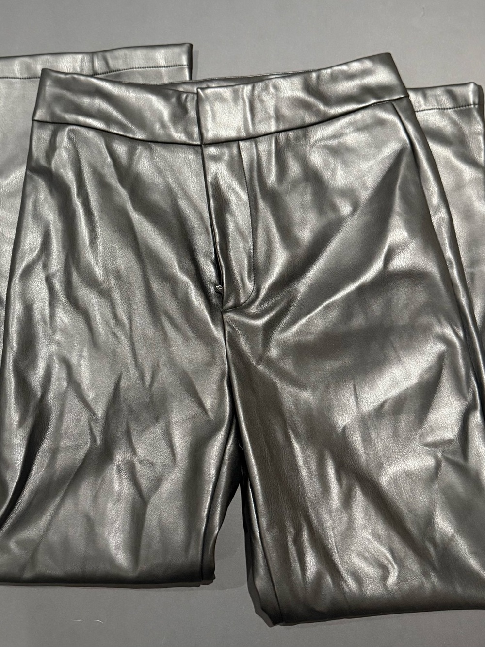 Faux Leather Pants - Black